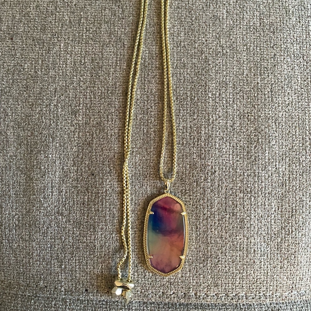 Kendra Scott Reid necklace - gold with watercolor